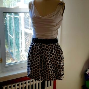 Polka-dot mini skirt